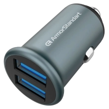 Купити Автомобільний зарядний пристрій ArmorStandart 2xUSB QC3.0 Grey (ARM65438) - фото 1