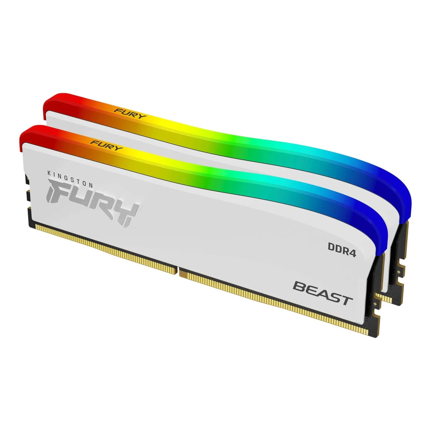 Купити Модуль пам'яті Kingston FURY Beast White RGB (Special Edition) DDR4-3200 16GB (2x8GB) (KF432C16BWAK2/16) - фото 1