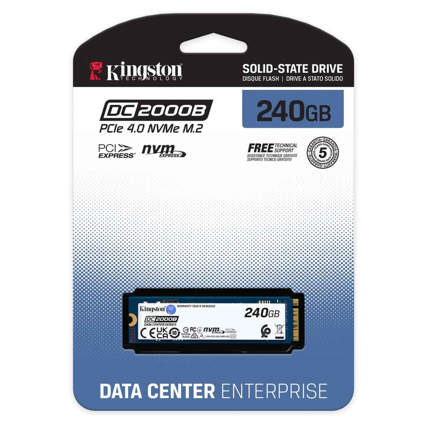 Купити SSD диск Kingston DC2000B 240GB M.2 PCIe 4.0 NVMe (SEDC2000BM8/240G) - фото 3