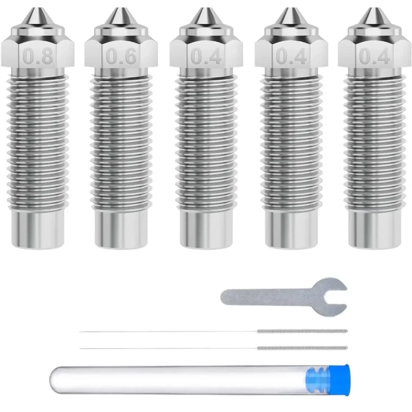 Купити Набір сопел для Elegoo Neptune 4 Plus/Max, сталь, 5pcs (50.204.0090) - фото 1