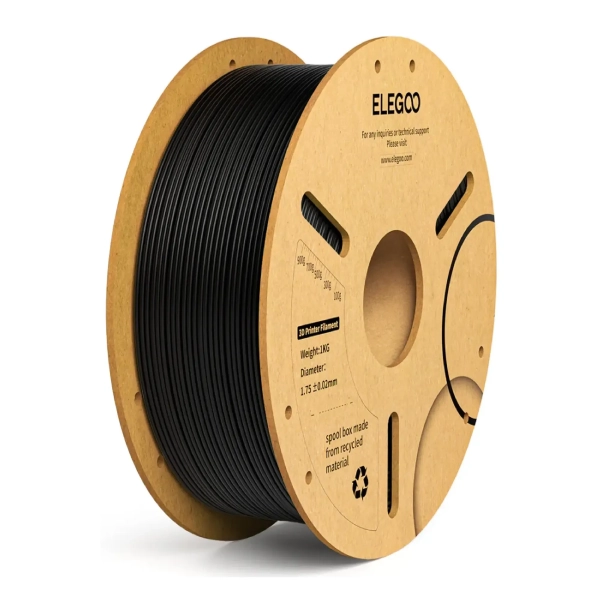 Купить PLA Plus Filament (пластик) для 3D принтера ELEGOO 1кг, 1.75мм, черный (50.203.0048) - фото 1