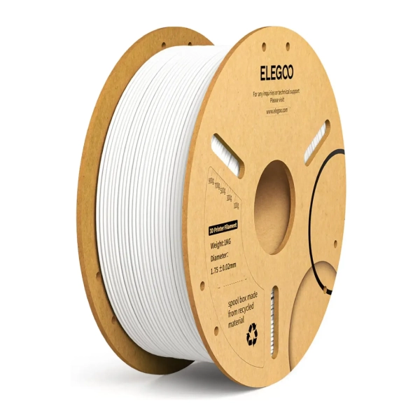 Купить PLA Plus Filament (пластик) для 3D принтера ELEGOO 1кг, 1.75мм, белый (50.203.0049) - фото 1