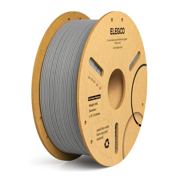 Купить PLA Plus Filament (пластик) для 3D принтера ELEGOO 1кг, 1.75мм, серый (50.203.0050) - фото 1