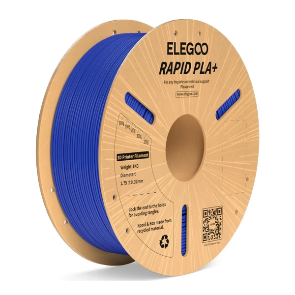 Купить Rapid PLA Plus Filament (пластик) для 3D принтера ELEGOO 1кг, 1.75мм, синий (50.203.0117) - фото 1