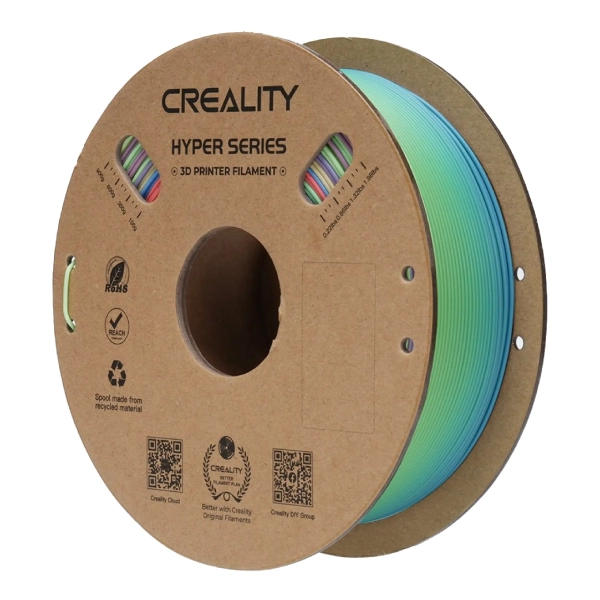 Купить Hyper PLA Filament (пластик) для 3D принтера CREALITY 1кг, 1.75мм, радужный, дикий цветок (короткий градиент) (3301010425) - фото 1