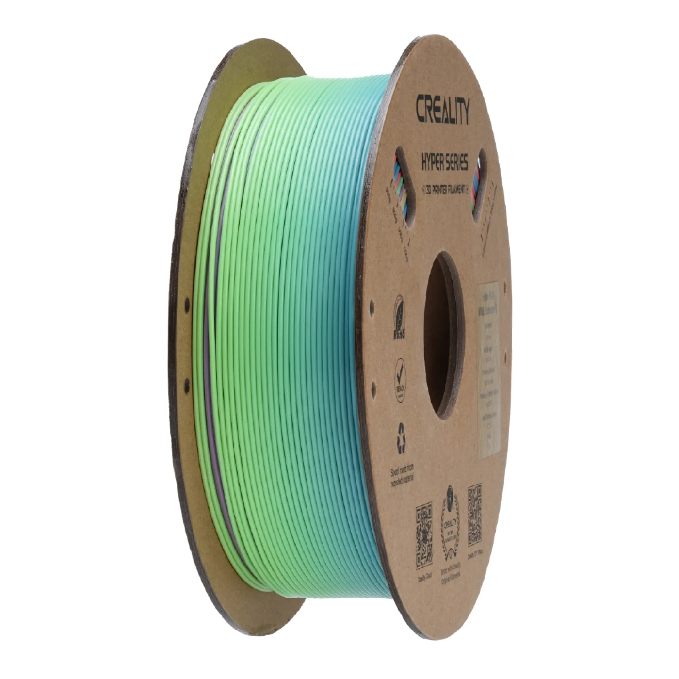 Купить Hyper PLA Filament (пластик) для 3D принтера CREALITY 1кг, 1.75мм, радужный, дикий цветок (короткий градиент) (3301010425) - фото 2
