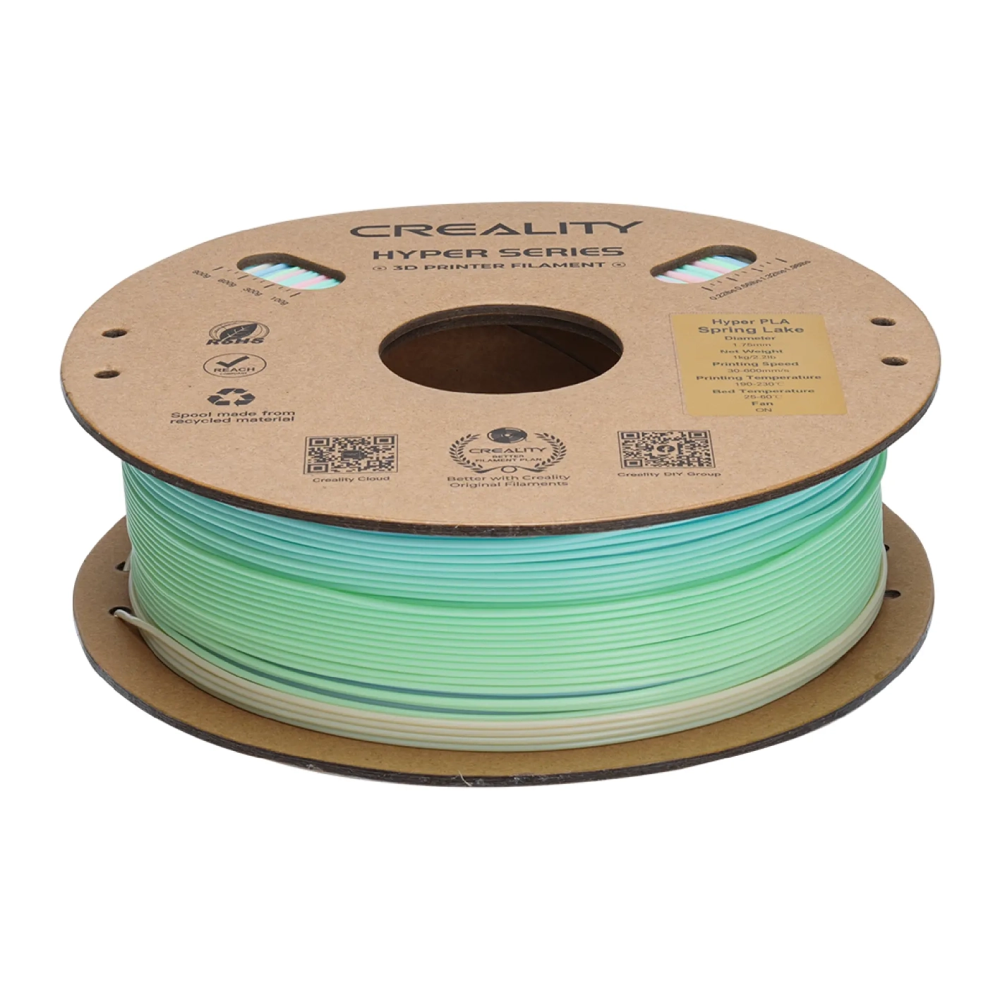 Купить Hyper PLA Filament (пластик) для 3D принтера CREALITY 1кг, 1.75мм, радужный, дикий цветок (короткий градиент) (3301010425) - фото 4
