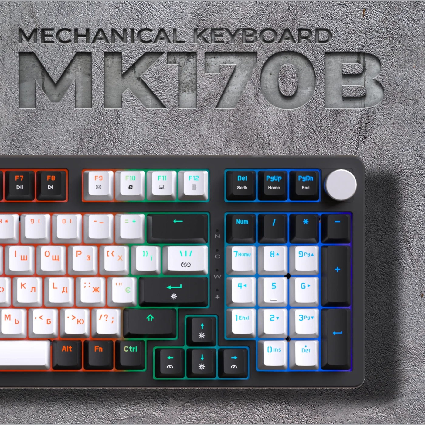 Купить Клавиатура GamePro MK170B Hot-Swap Red Switch RGB Black - фото 6