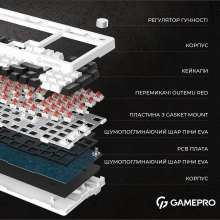 Купить Клавиатура GamePro MK170B Hot-Swap Red Switch RGB Black - фото 9