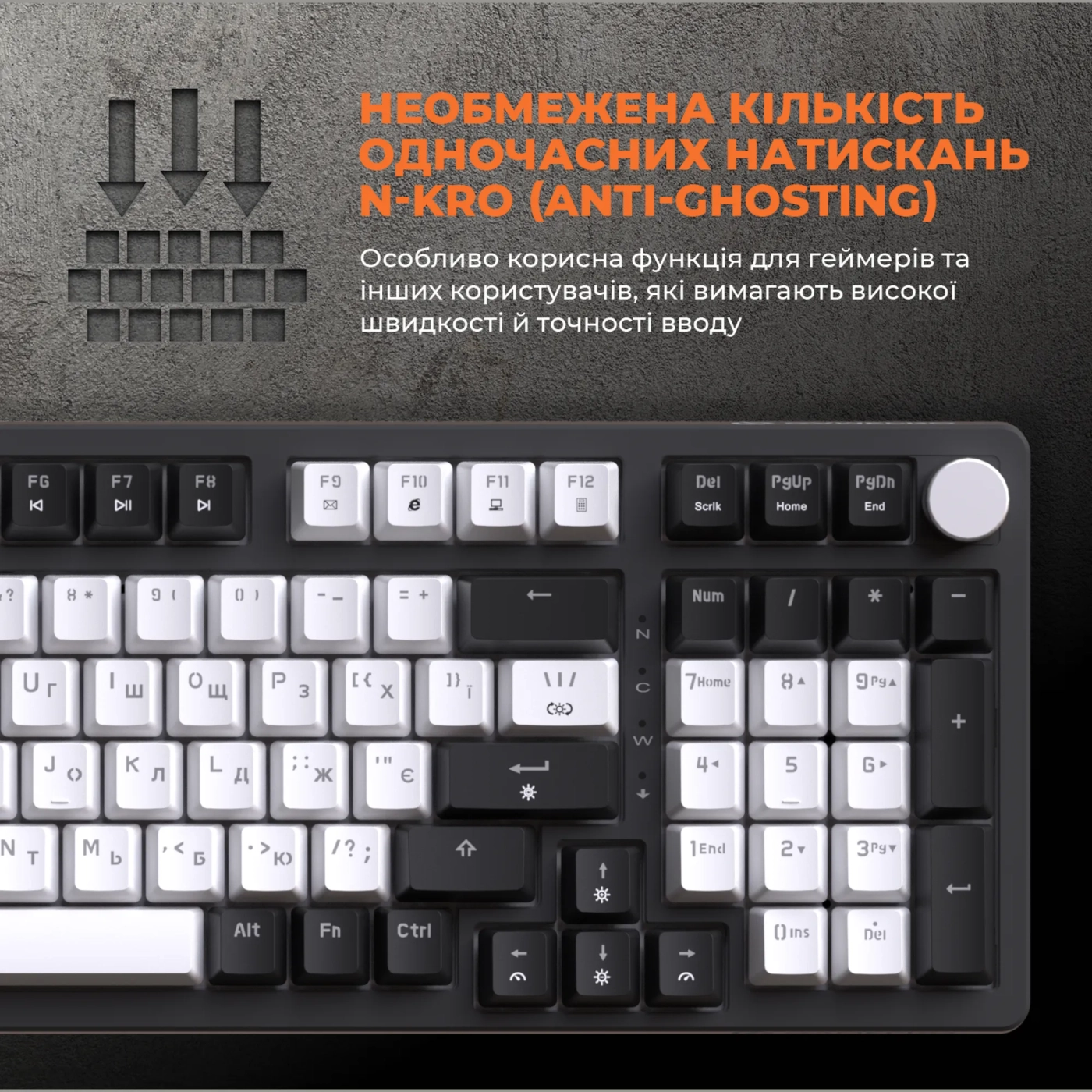 Купить Клавиатура GamePro MK170B Hot-Swap Red Switch RGB Black - фото 16