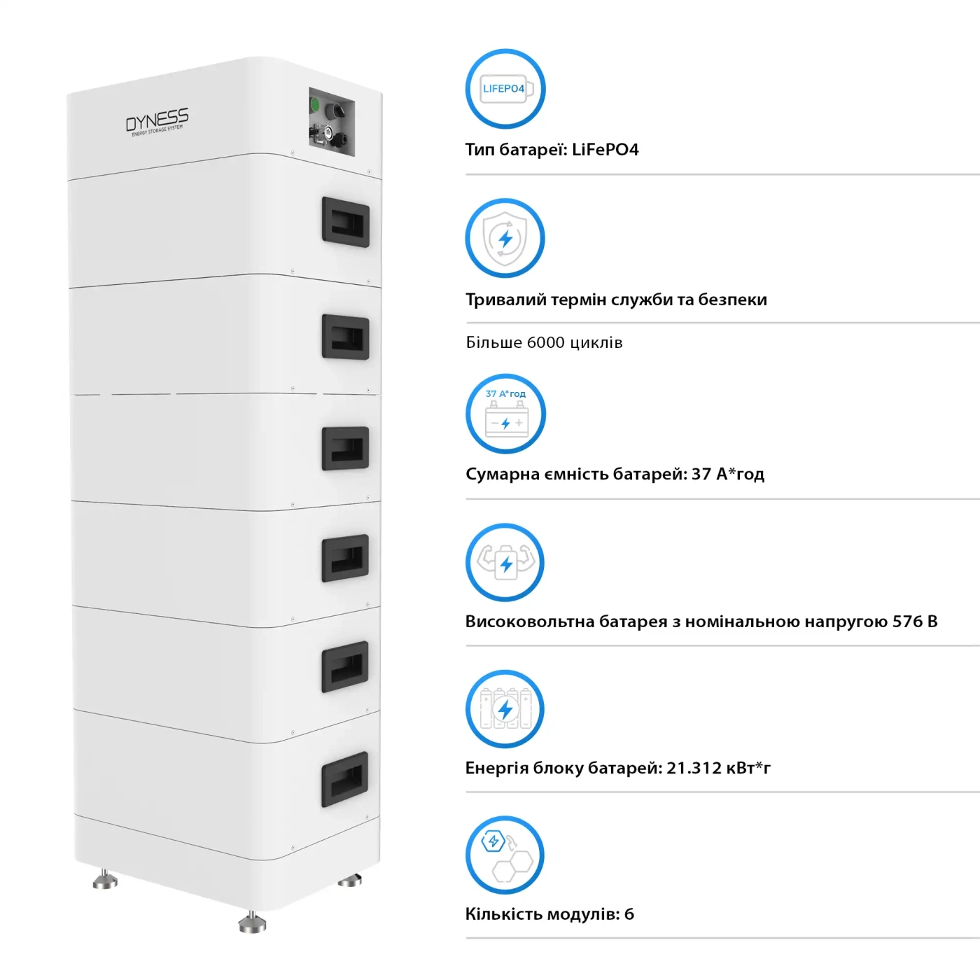Купити Система зберігання енергії Afore AF15K-TH-1DY21.3K-LFP 15kW 21.312kWh 1BAT LiFePO4 6000 циклів - фото 4