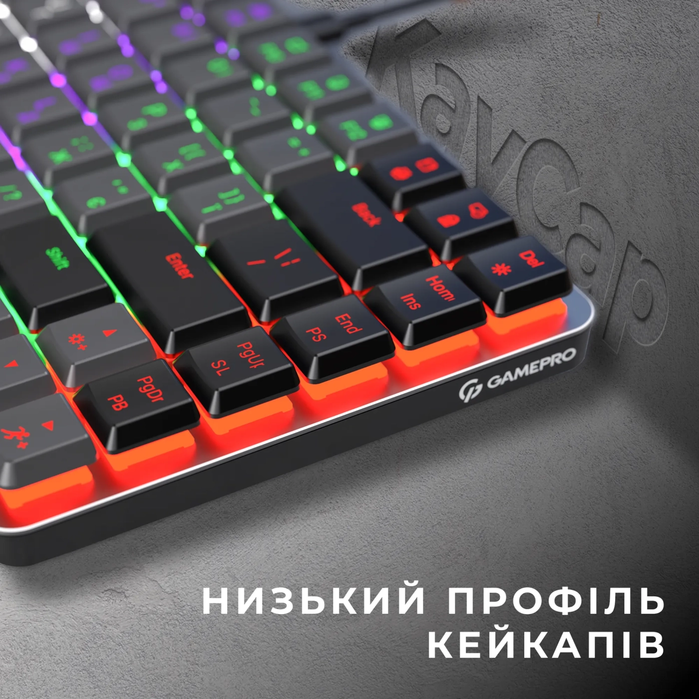 Купить Клавиатура GamePro MK140R Red Swich Low Profile USB Dark Gray - фото 6