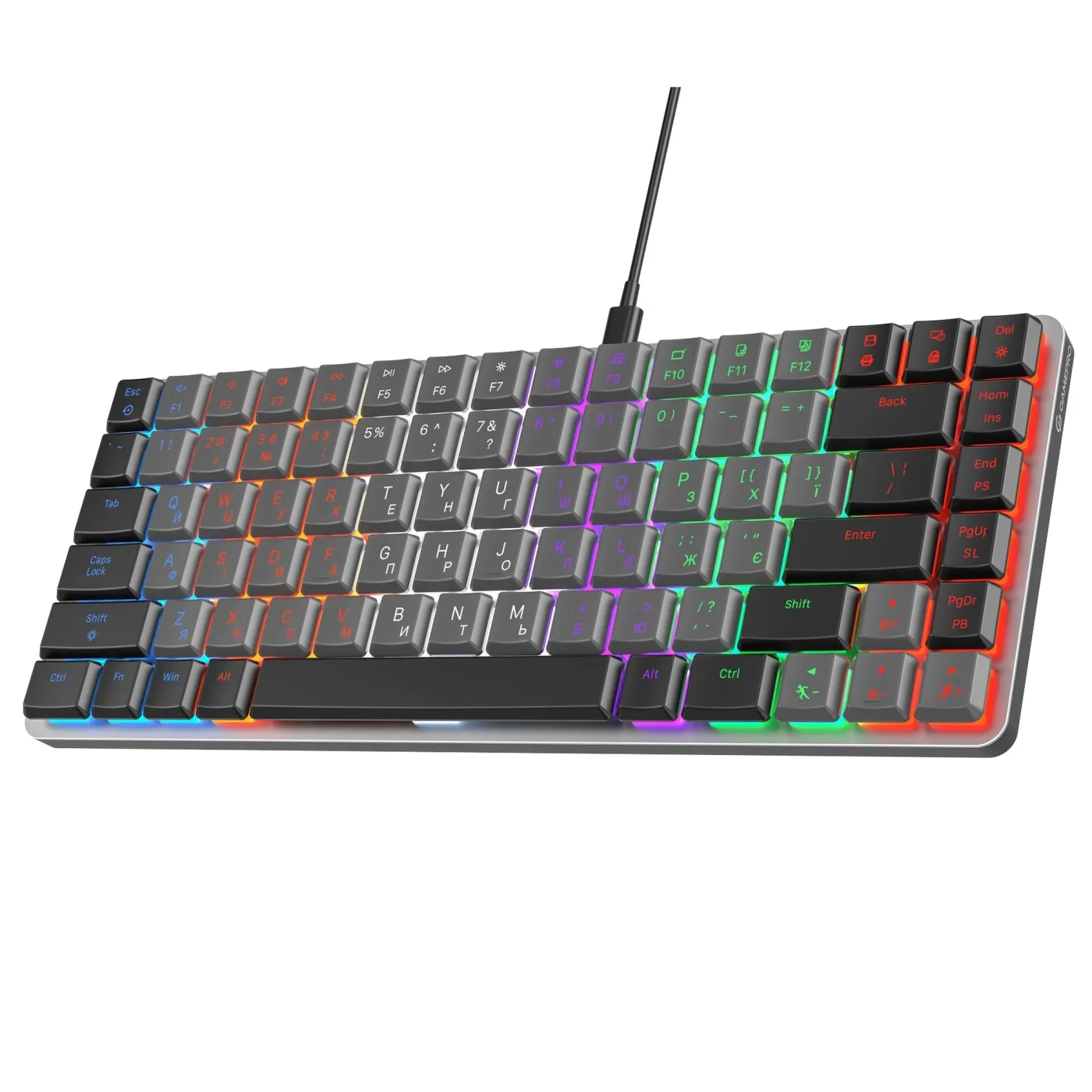 Купить Клавиатура GamePro MK140R Red Swich Low Profile USB Dark Gray - фото 3