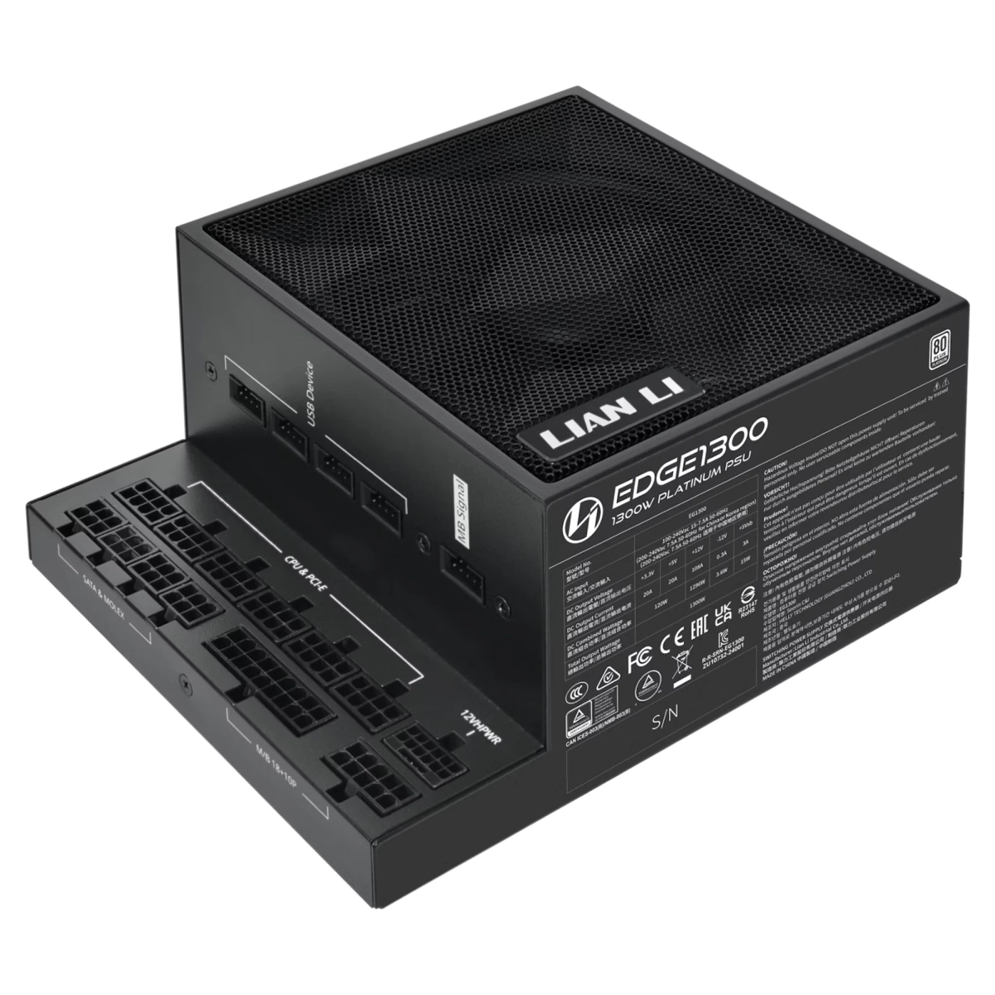 Купити Блок живлення Lian Li EDGE1300 80 PLUS Platinum Black (G9P.EG1300.BE00.EU) - фото 1