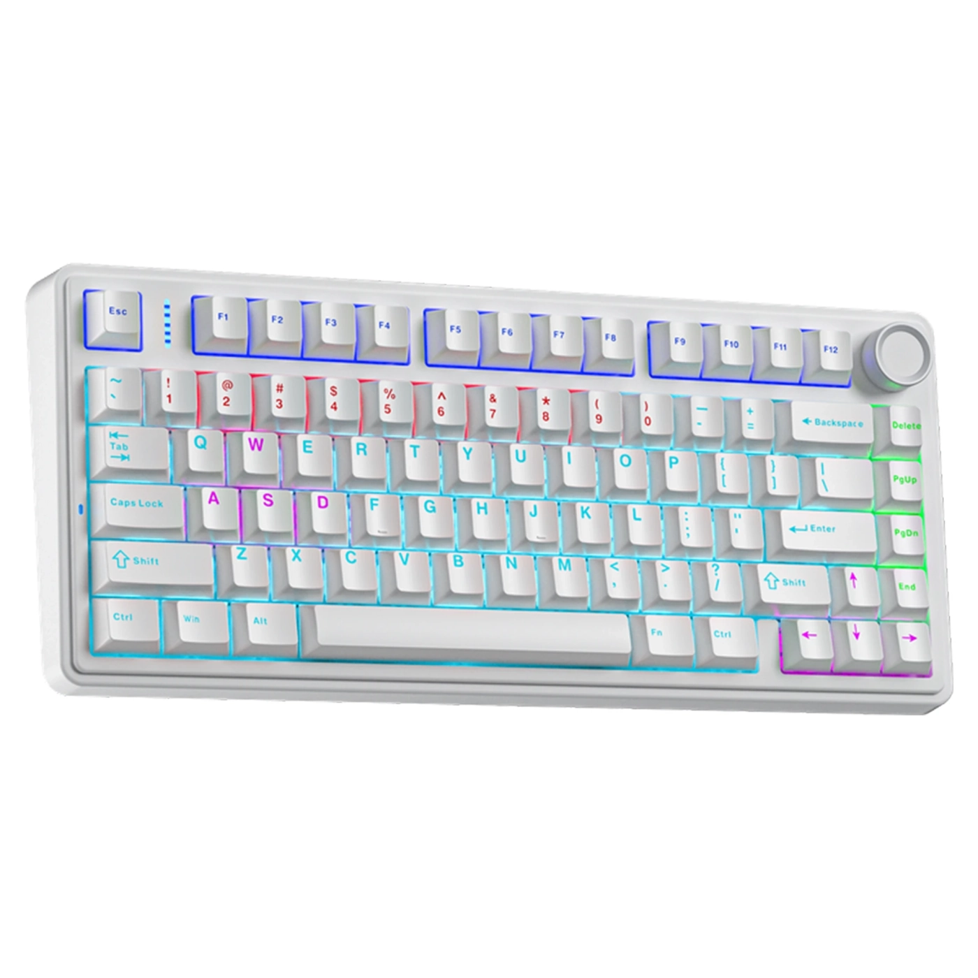Купити Клавіатура провідна AULA F75 White keycap KRGD Blue EN/UA (6948391202839) - фото 3