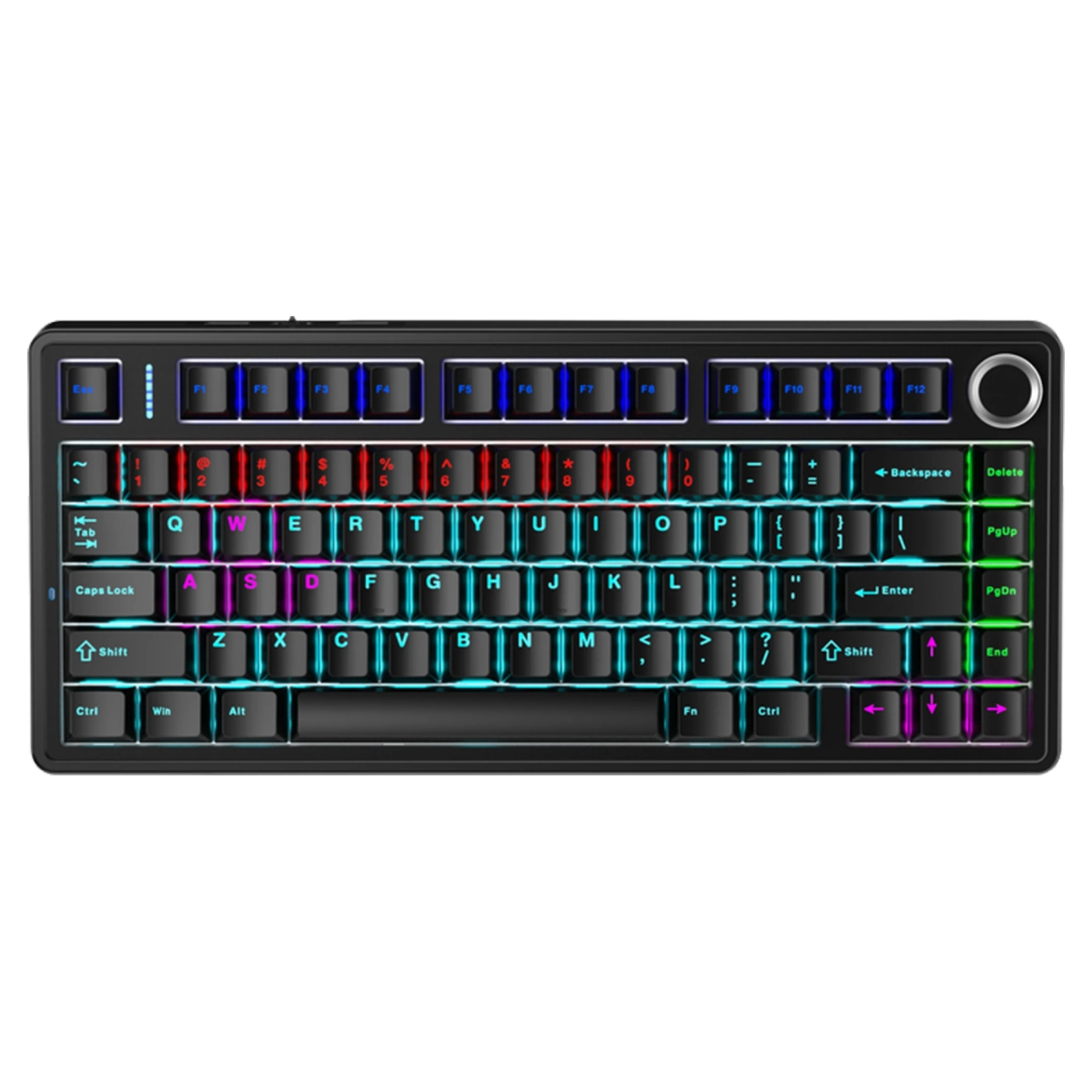 Купити Клавіатура бездротова AULA F75 3in1 EN/UA Black (6948391208626) - фото 1