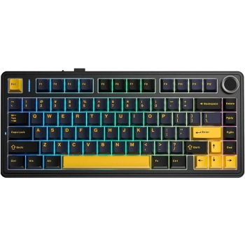 Купити Клавіатура бездротова AULA F75 3in1 EN/UA Black (6948391208626) - фото 1