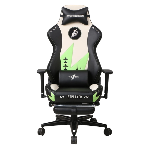 Купити Крісло для геймерів 1stPlayer Duke Black&White&Green - фото 1