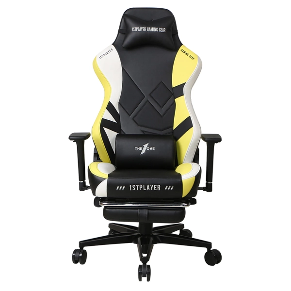 Купити Крісло для геймерів 1stPlayer Duke Black&White&Yellow - фото 1