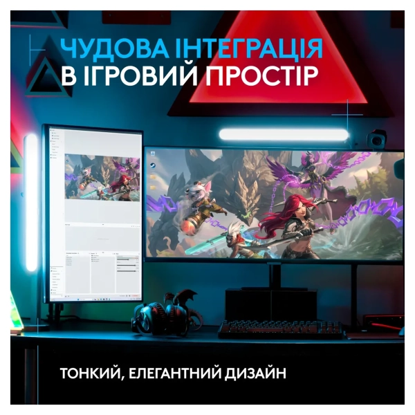 Купити Настільна лампа Logitech Litra Beam Premium LED Streaming Key Light with TrueSoft (946-000020) - фото 3