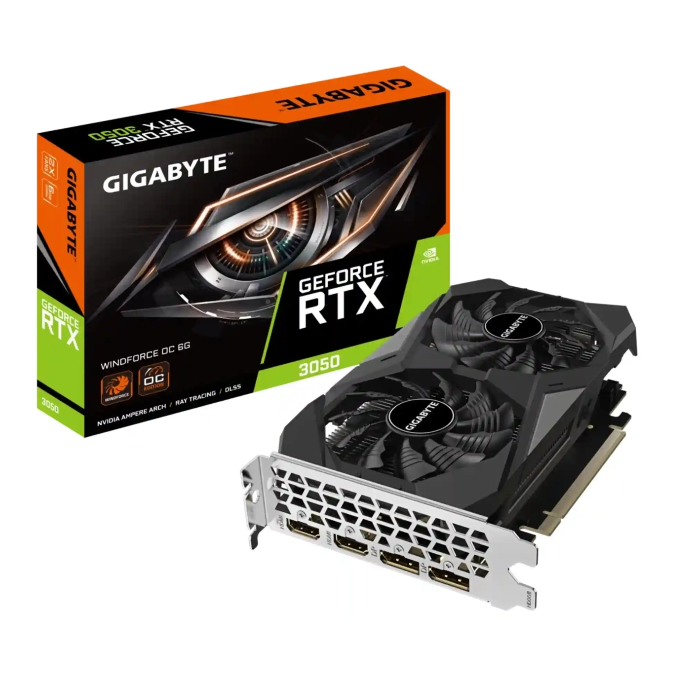 Купить Видеокарта GIGABYTE Nvidia GeForce RTX 3050 6Gb WINDFORCE OC (GV-N3050WF2OC-6GD) - фото 4