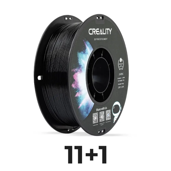 Купити PETG Filament (пластик) для 3D принтера CREALITY 11кг+1кг, 1.75мм, чорний (3301030035x12) - фото 1