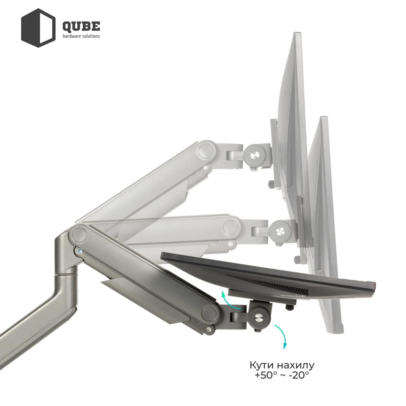 Купити Кріплення для монітора (кронштейн) Qube 4920G до 49" 2-20 кг - фото 7