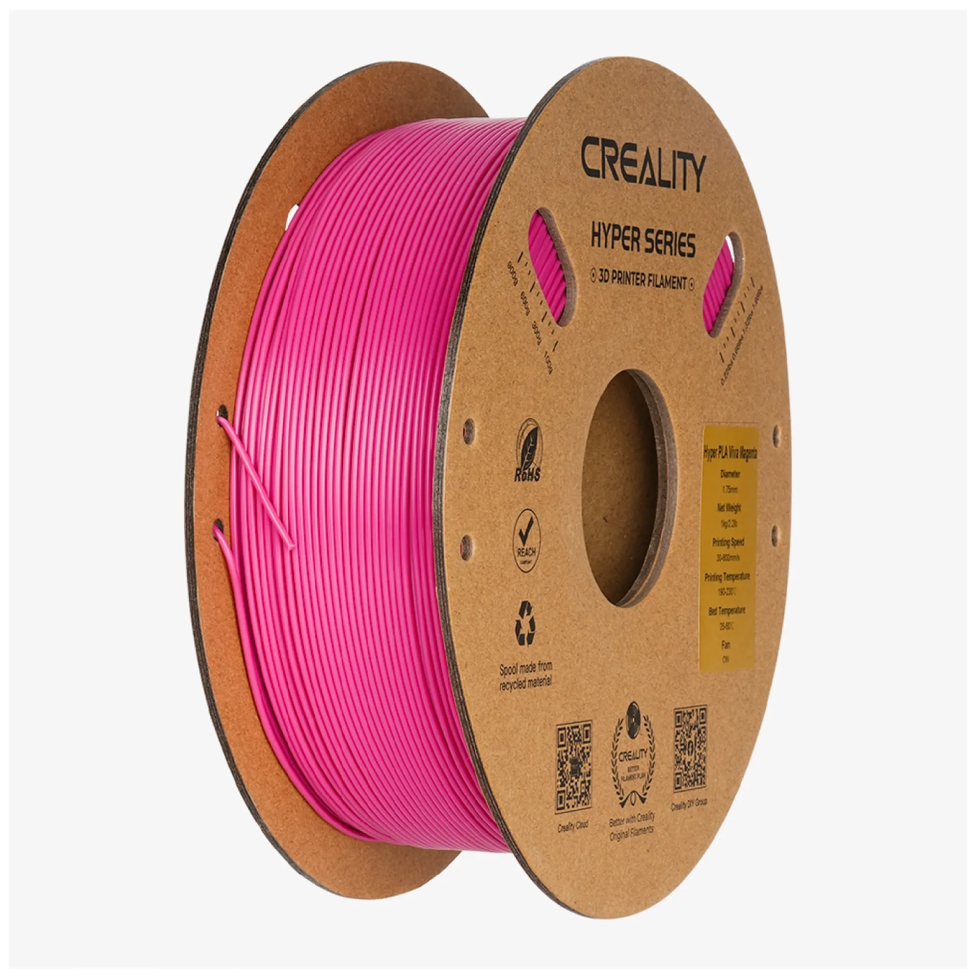 Купить Hyper PLA Filament (пластик) для 3D принтера CREALITY 1кг, 1.75мм, ярко малиновый (3301010413) - фото 1