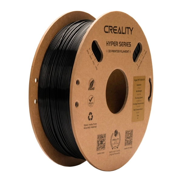 Купити Hyper PETG Filament (пластик) для 3D принтера CREALITY 1кг, 1.75мм, чорний (3301030043) - фото 1
