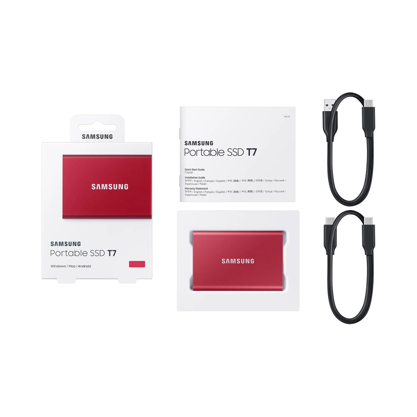 Купити SSD диск Samsung T7 Red 2TB USB-C (MU-PC2T0R/WW) - фото 8