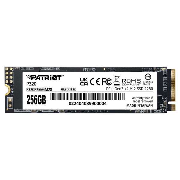 Купити SSD диск 256GB Patriot P320 M.2 PCIe 3.0 x4 NVMe TLC (P320P256GM28) - фото 1