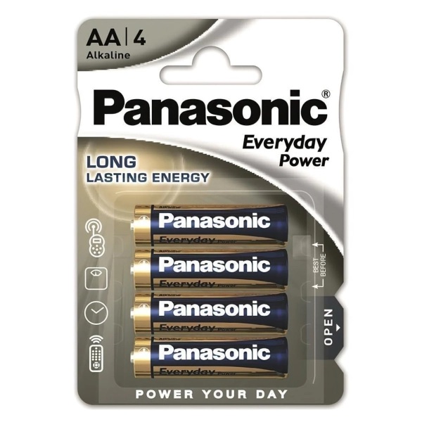 Купить Батарейка Panasonic EVERYDAY POWER ALKALINE AA 4 шт. (LR6REE/4BP) - фото 1