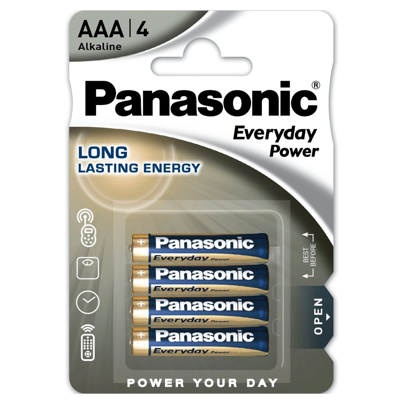Купить Батарейка Panasonic EVERYDAY POWER ALKALINE AAА 4 шт. (LR03REE/4BP) - фото 1