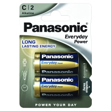 Купить Батарейка Panasonic EVERYDAY POWER ALKALINE C(LR14) 2 шт. (LR14REE/2BR) - фото 1