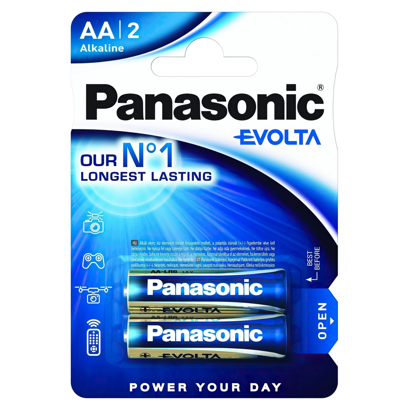 Купить Батарейка Panasonic EVOLTA ALKALINE AA 2 шт. (LR6EGE/2BP) - фото 1