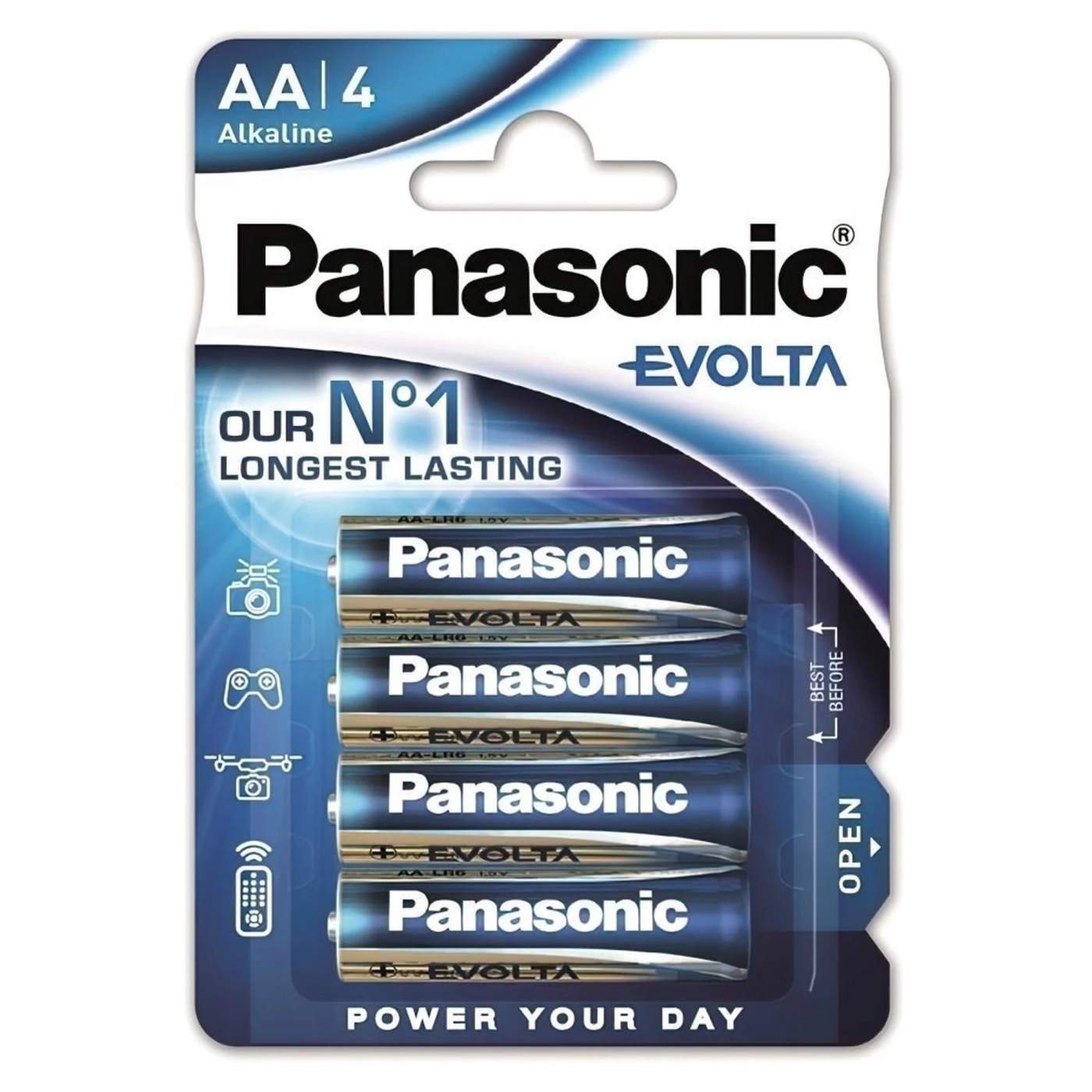 Купить Батарейка Panasonic EVOLTA ALKALINE AA 4 шт. (LR6EGE/4BP) - фото 1