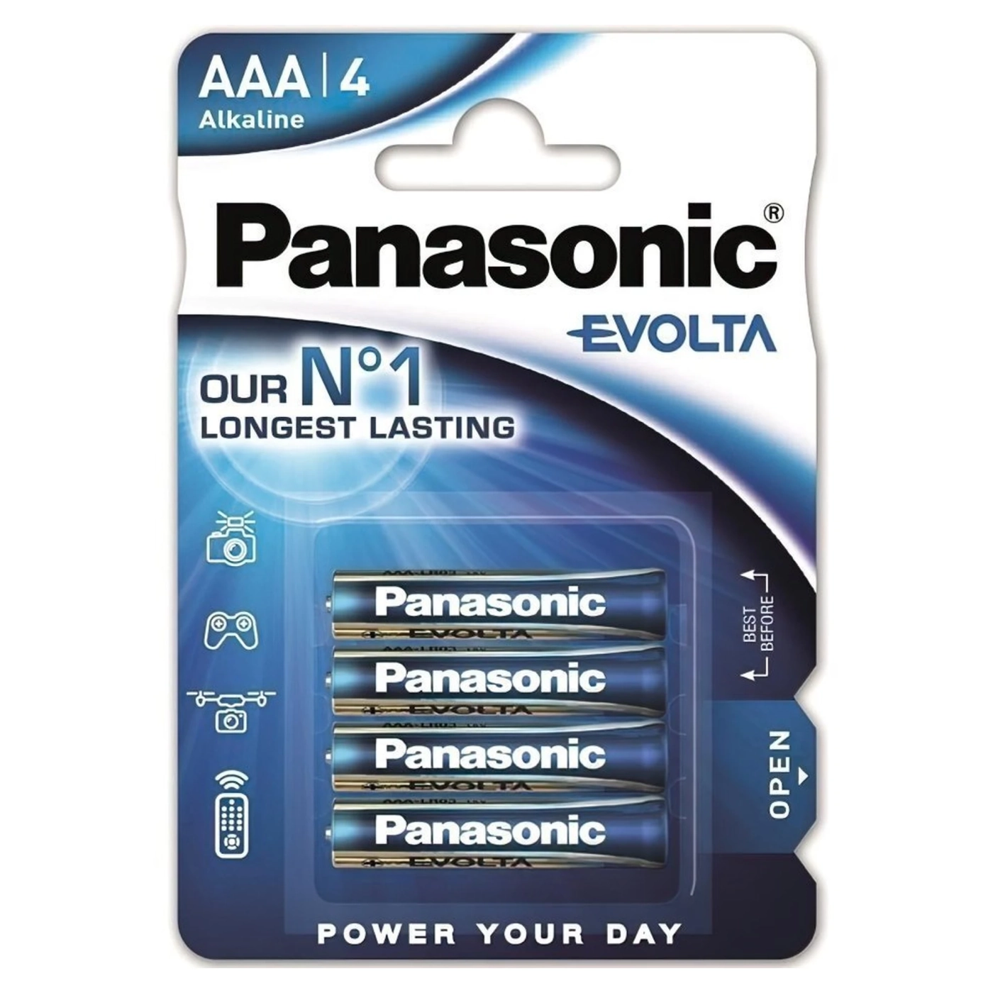 Купить Батарейка Panasonic EVOLTA ALKALINE AAА 4 шт. (LR03EGE/4BP) - фото 1