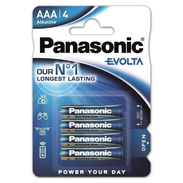 Купить Батарейка Panasonic EVOLTA ALKALINE AAА 4 шт. (LR03EGE/4BP) - фото 1