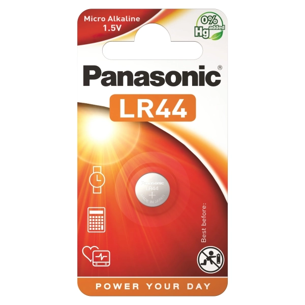 Купити Батарейка Panasonic LR44 BLI 1 (LR-44EL/1B) - фото 1