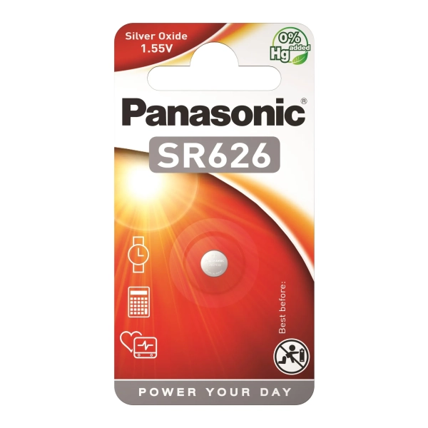 Купити Батарейка Panasonic SR626 (377, V377, D377) 1 шт. (SR-626EL/1B) - фото 1