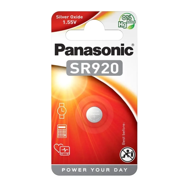 Купити Батарейка Panasonic SR920 (370, V370, D370) 1 шт. (SR-920EL/1B) - фото 1