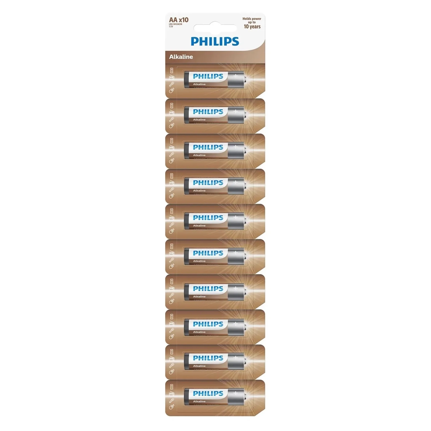 Купити Батарейка Philips Entry Alkaline AА 10 шт (LR6AL10S/10) - фото 1