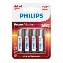 Купити Батарейка Philips Power Alkaline AA 4 шт (LR6P4B/10) - фото 1