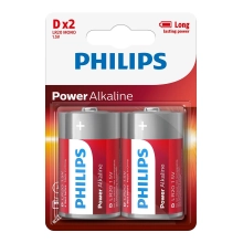 Купити Батарейка Philips Power Alkaline D (LR20) 2 шт (LR20P2B/10) - фото 1
