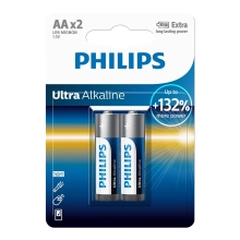Купить Батарейка Philips Ultra Alkaline AA 2 шт (LR6E2B/10) - фото 1