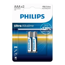 Купить Батарейка Philips Ultra Alkaline AAA 2 шт (LR03E2B/10) - фото 1