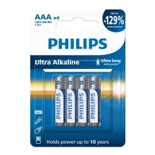 Купити Батарейка Philips Ultra Alkaline AAA 4 шт (LR03E4B/10) - фото 1