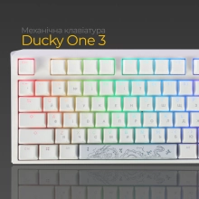 Купити Клавіатура Ducky One 3 RGB TKL White Cherry MX Blue - фото 3
