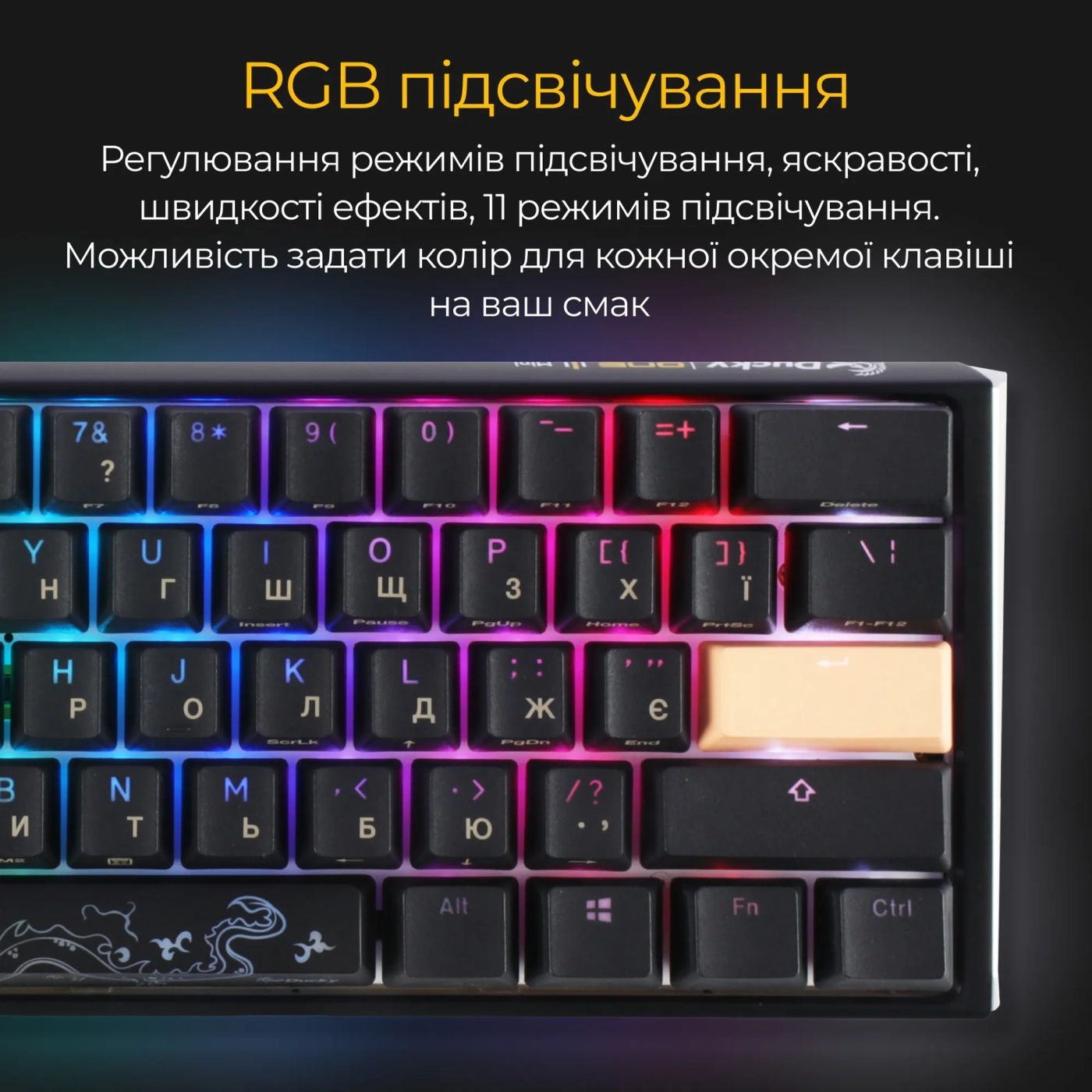 Купити Клавіатура Ducky One 3 Mini Cherry MX Red - фото 15