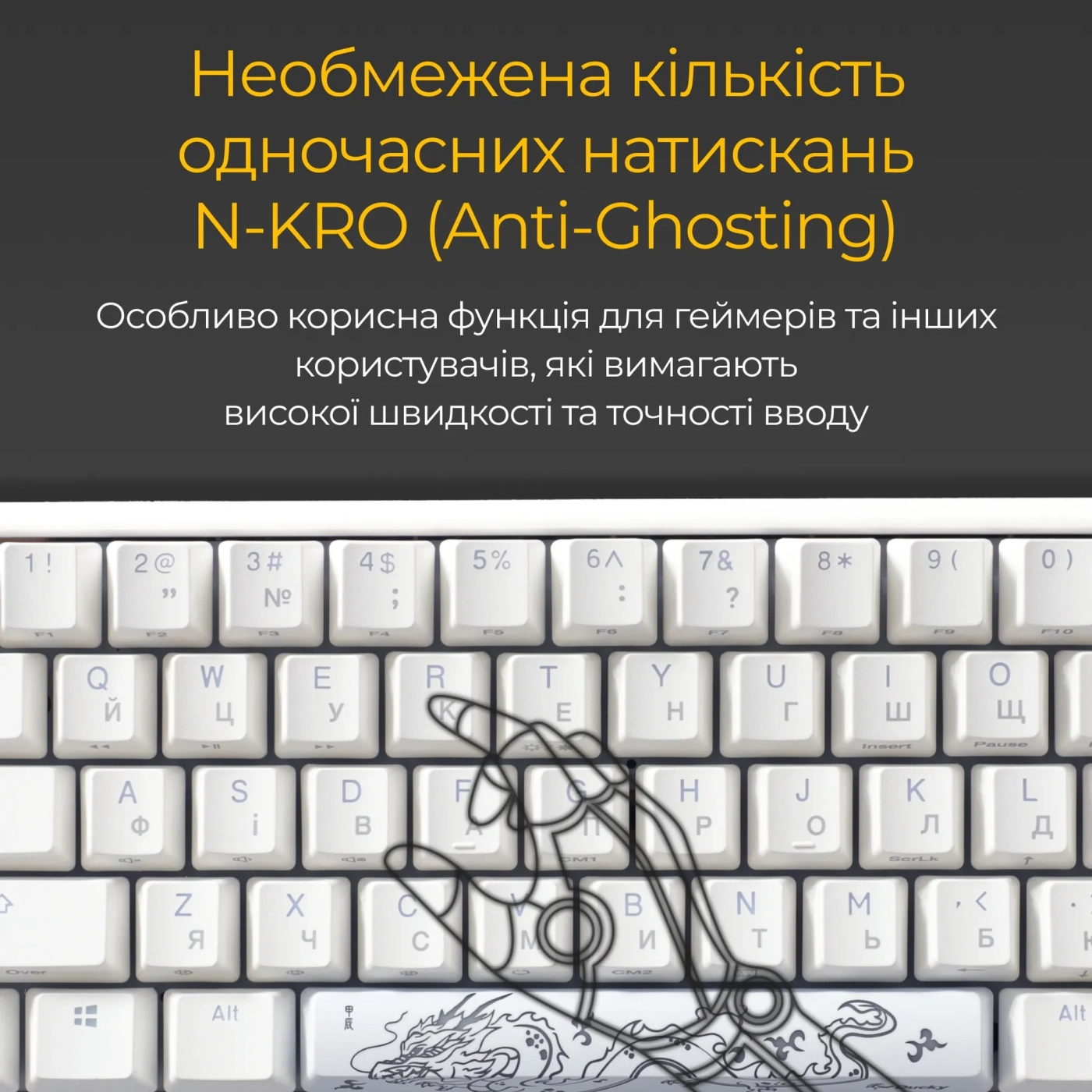 Купити Клавіатура Ducky One 3 Mini White Cherry MX Brown - фото 14